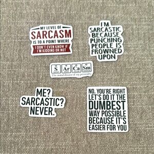 Sarcastic Quote Stickers Set